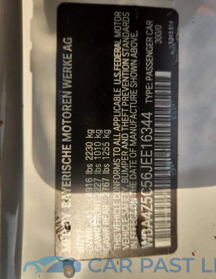 WBA4Z5C56JEE16344# 13