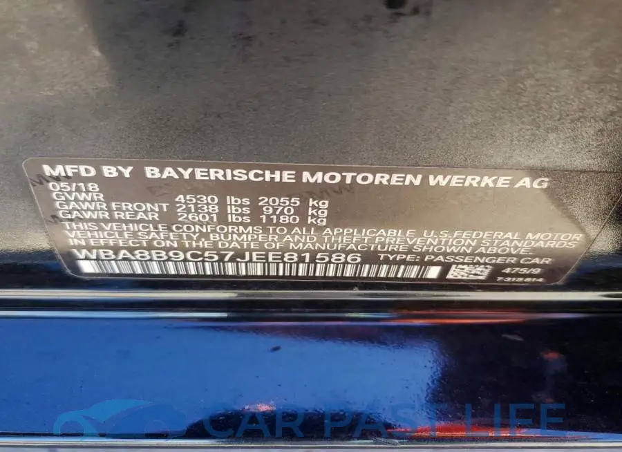 WBA8B9C57JEE81586# 12