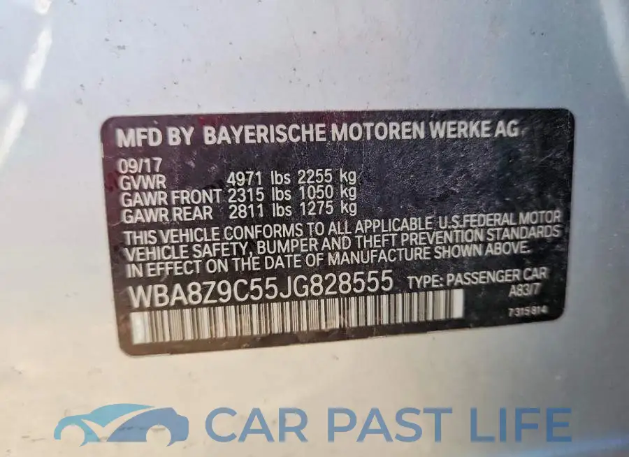 WBA8Z9C55JG828555# 13