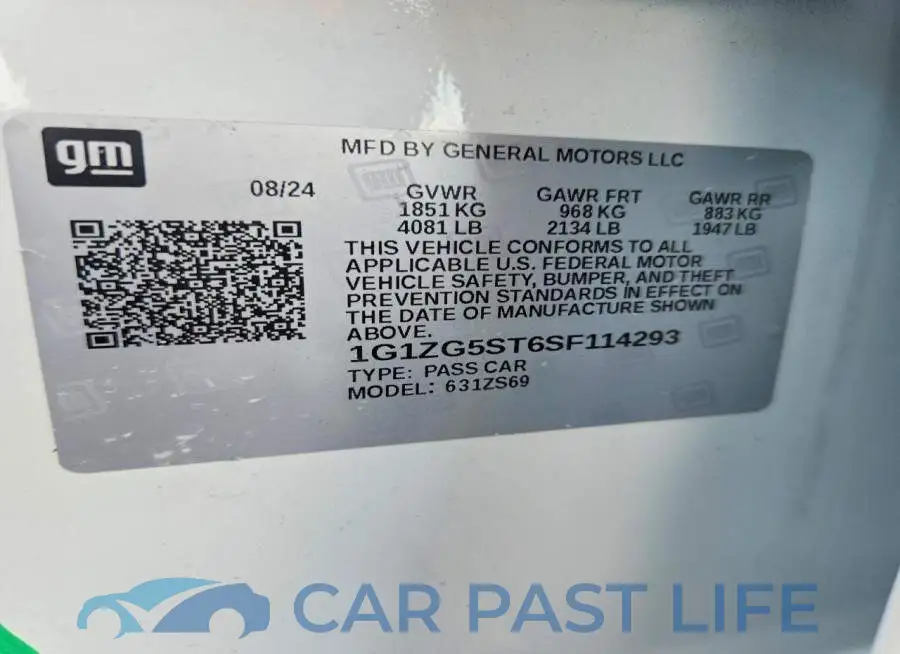 1G1ZG5ST6SF114293# 12