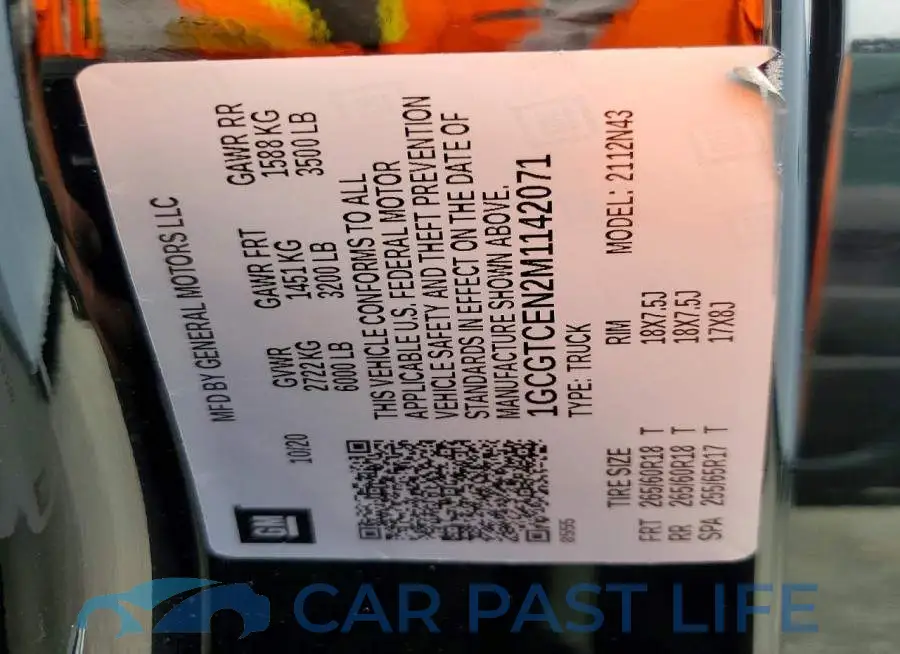 1GCGTCEN2M1142071# 12