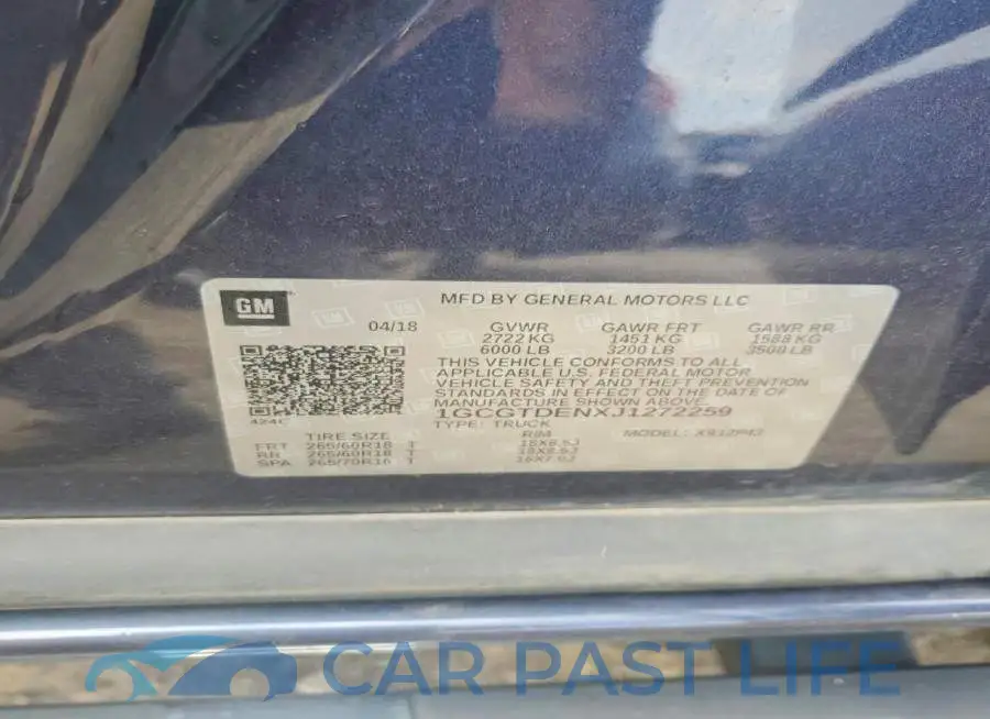1GCGTDENXJ1272259# 12