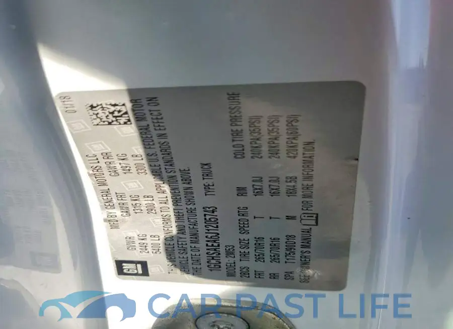 1GCHSAEA6J1205743# 13