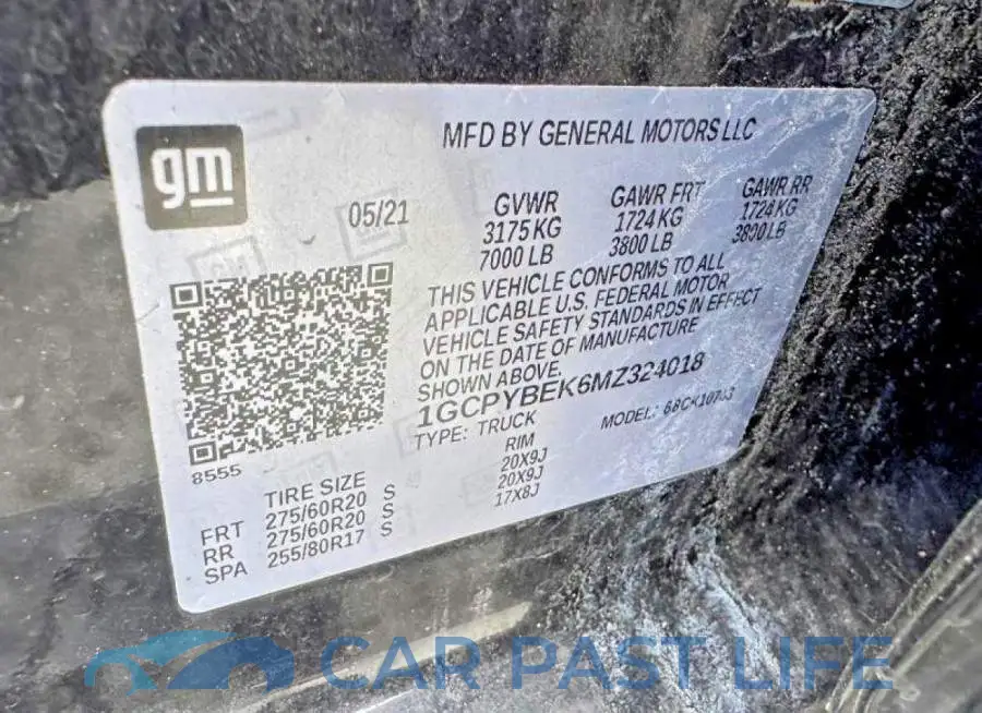 1GCPYBEK6MZ324018# 12