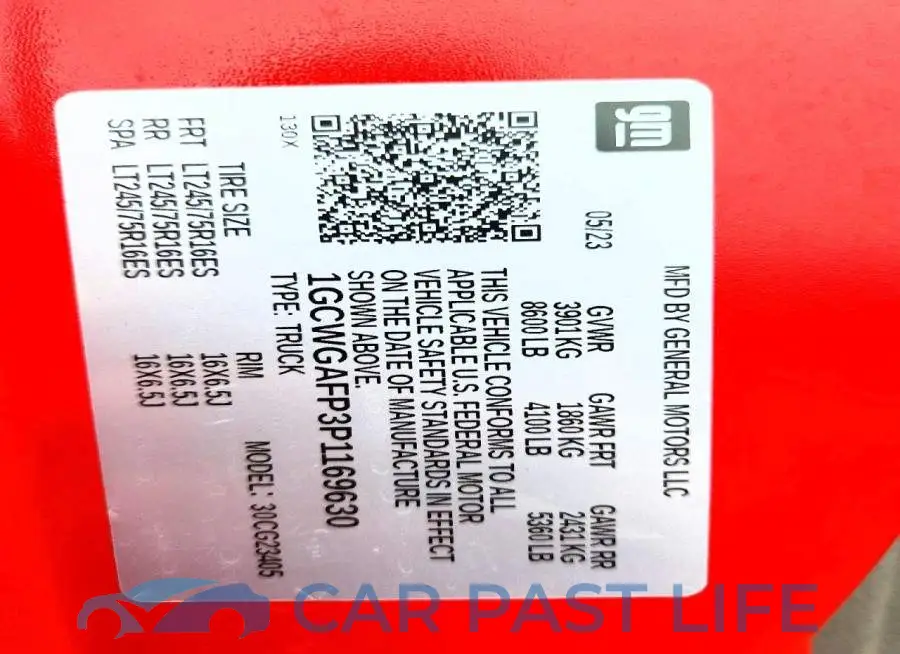 1GCWGAFP3P1169630# 13