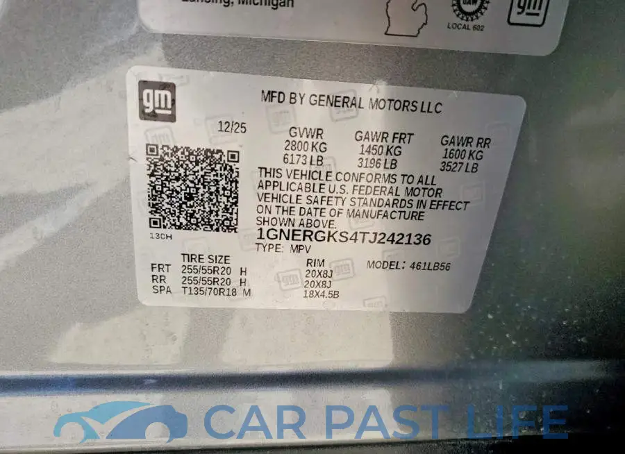1GNERGKS4TJ242136# 14