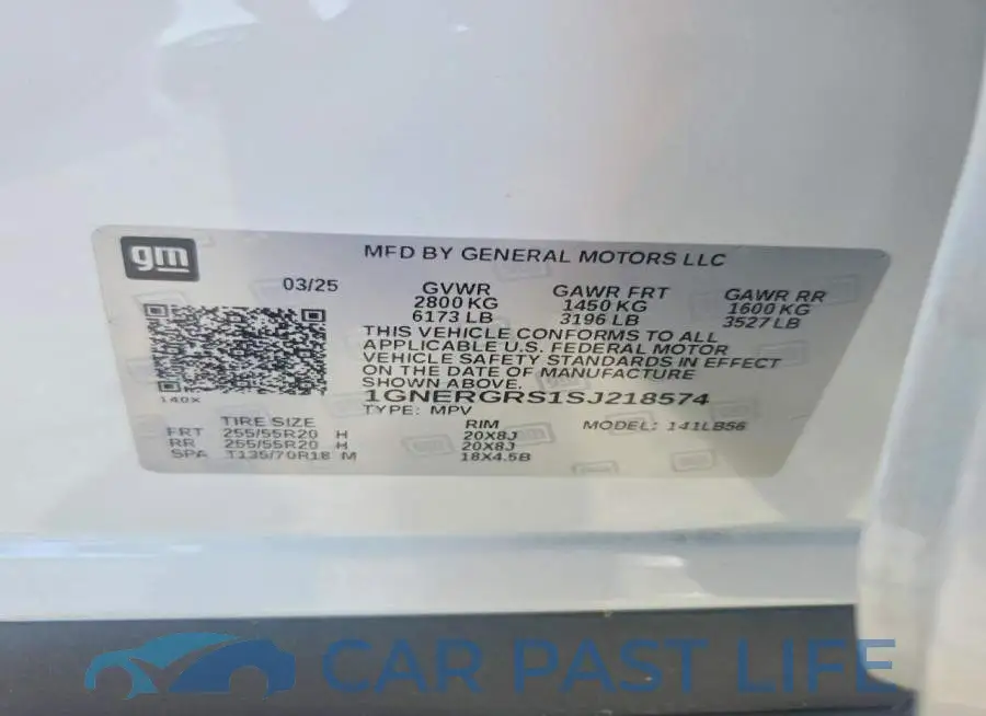 1GNERGRS1SJ218574# 14