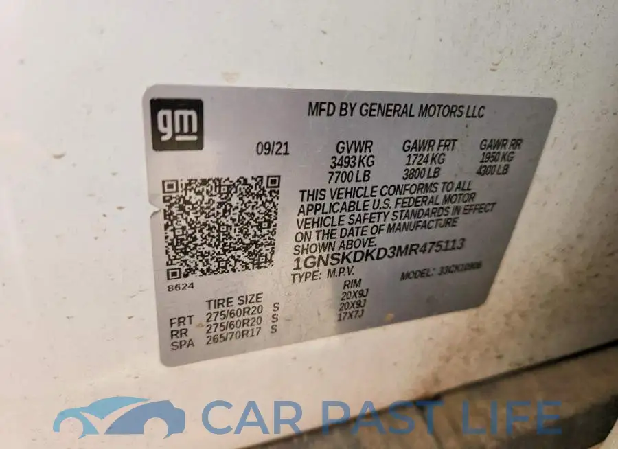 1GNSKDKD3MR475113# 13