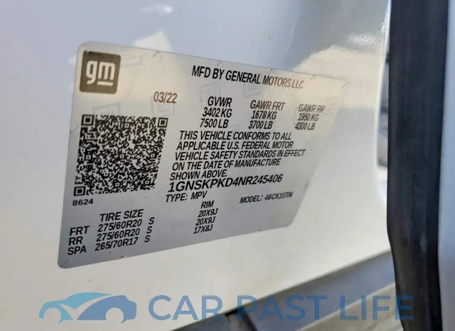 1GNSKPKD4NR245406# 14