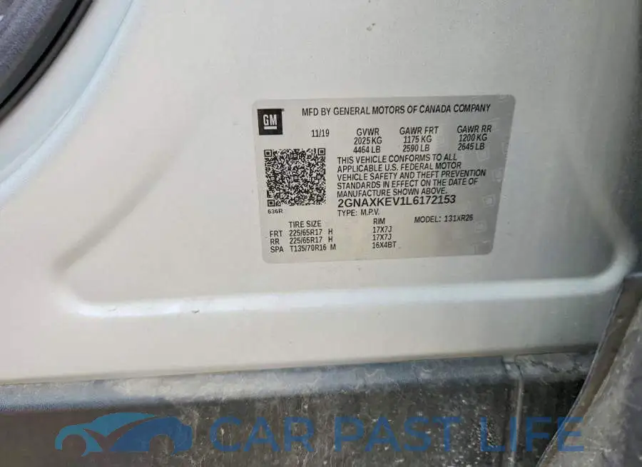 2GNAXKEV1L6172153# 12