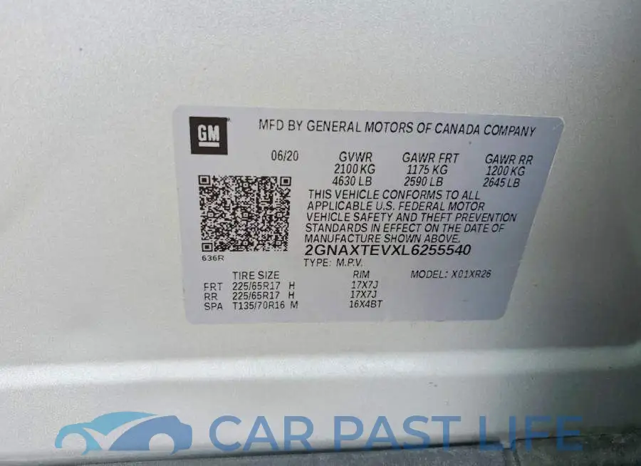 2GNAXTEVXL6255540# 13