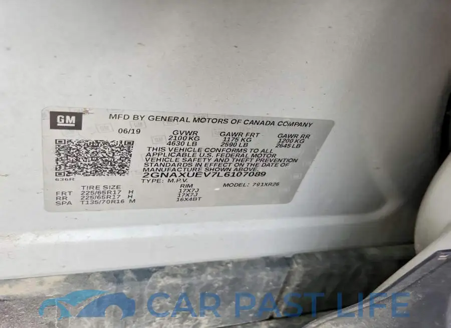 2GNAXUEV7L6107089# 13