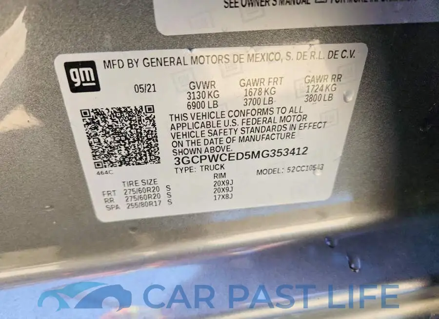 3GCPWCED5MG353412# 13