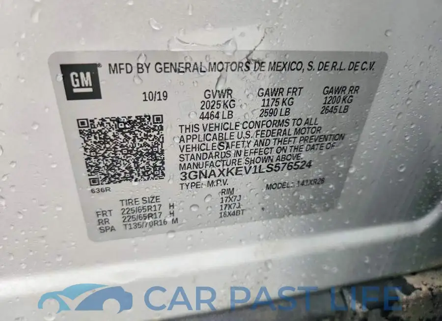 3GNAXKEV1LS576524# 13