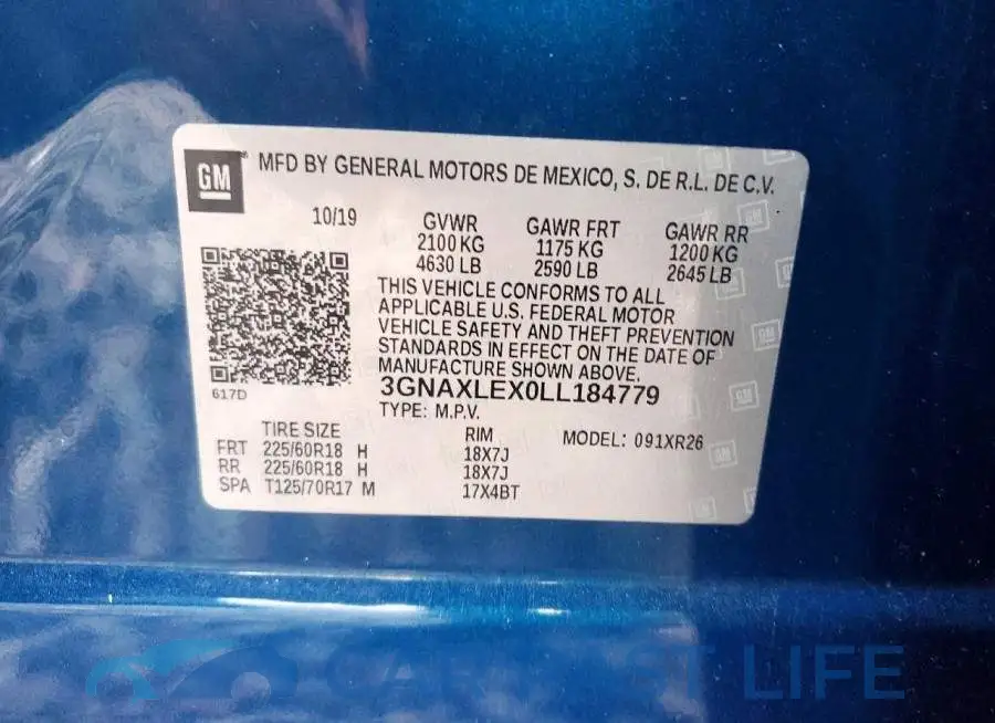 3GNAXLEX0LL184779# 12