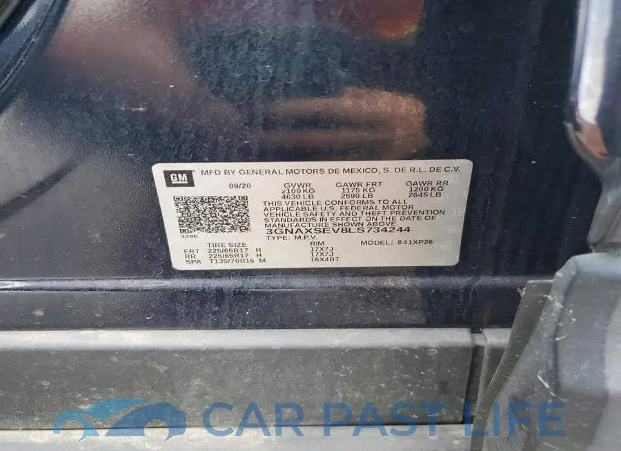 3GNAXSEV8LS734244# 12
