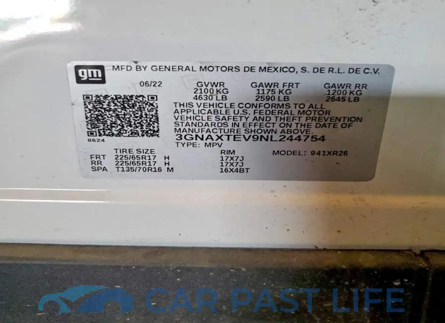 3GNAXTEV9NL244754# 13