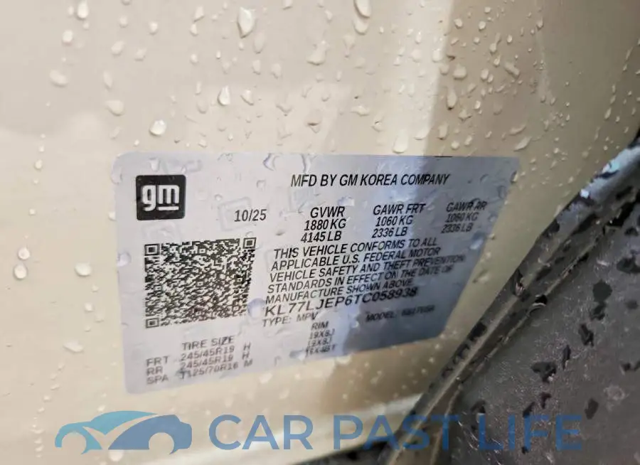 KL77LJEP6TC058938# 13