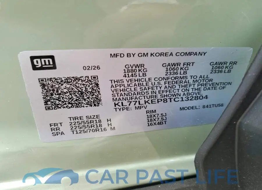 KL77LKEP8TC132804# 13