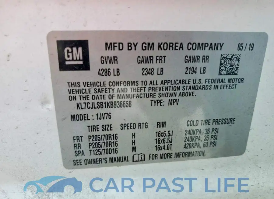 KL7CJLSB1KB936658# 12
