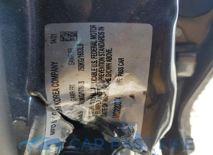 KL8CB6SA3MC220374# 12