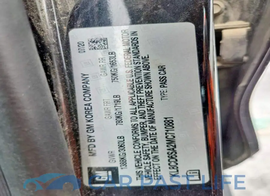 KL8CD6SA2MC710881# 12