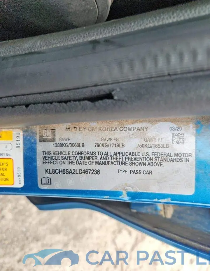 KL8CH6SA2LC467236# 12