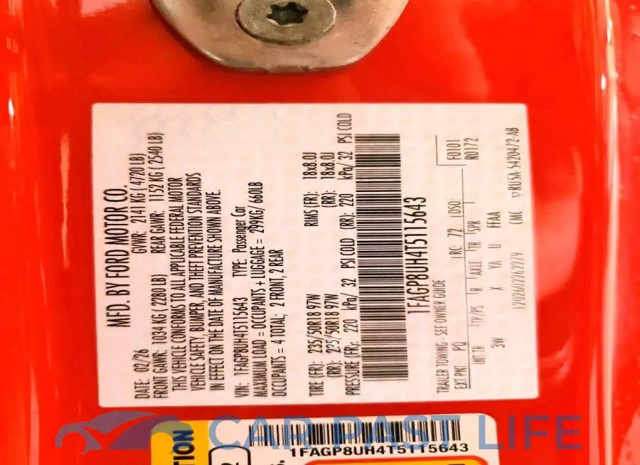 1FAGP8UH4T5115643# 12