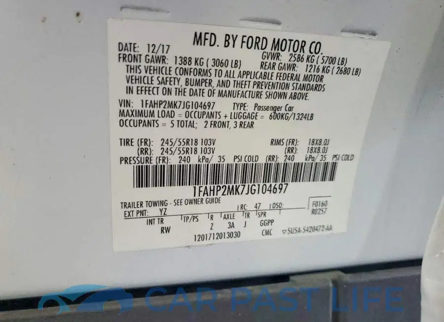 1FAHP2MK7JG104697# 12