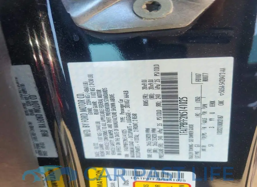 1FATP8FF2N5141025# 12
