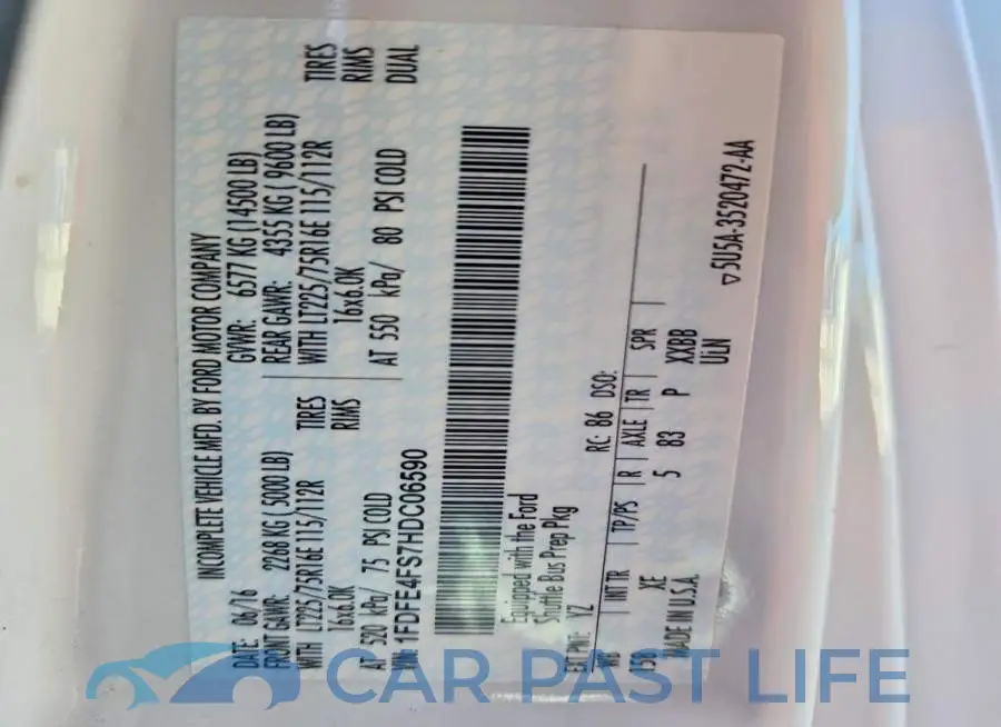 1FDFE4FS7HDC06590# 13