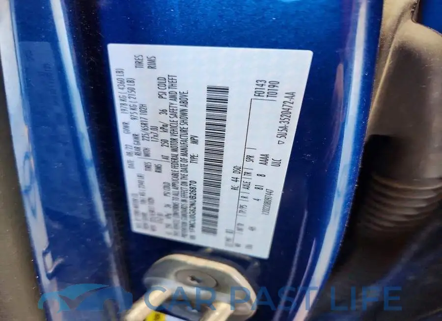 1FMCU0G62NUB26870# 12