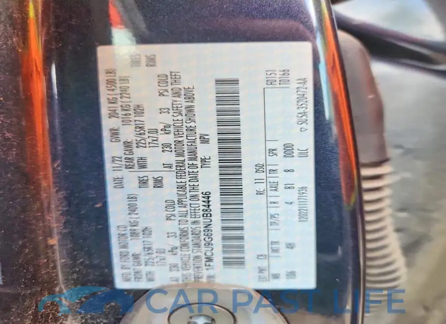 1FMCU9G69NUB84446# 13