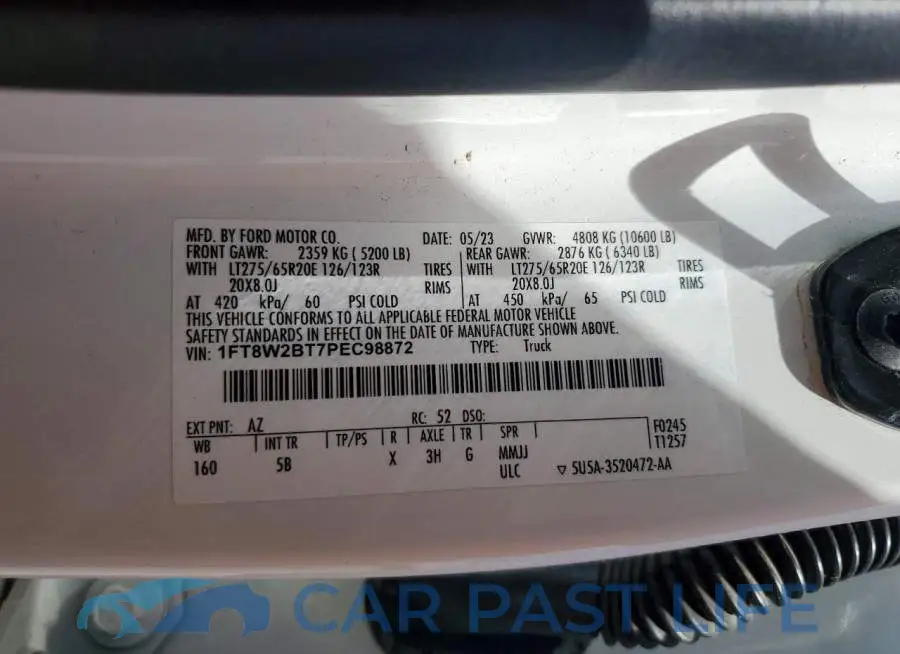 1FT8W2BT7PEC98872# 12