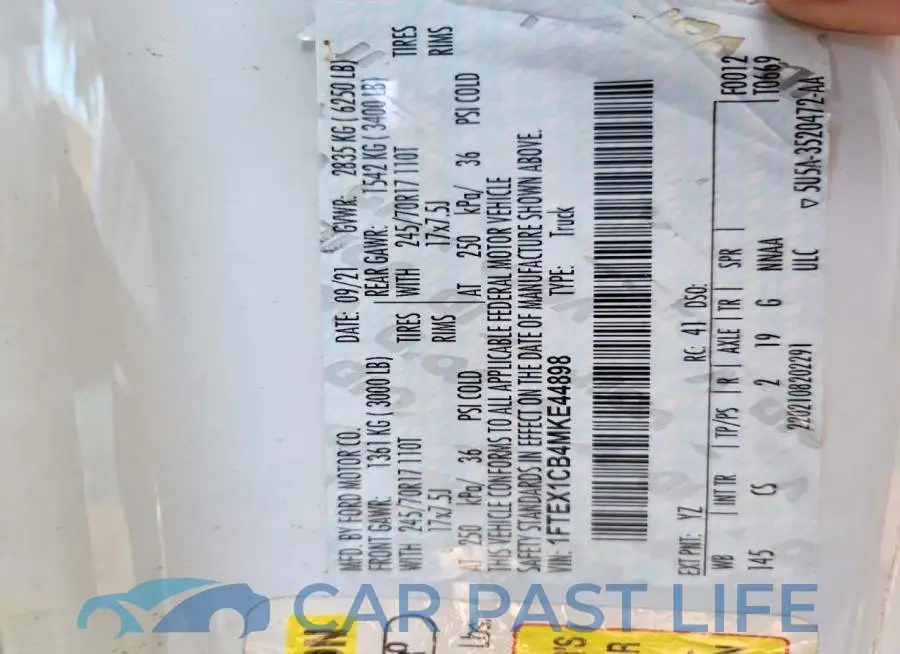 1FTEX1CB4MKE44898# 14