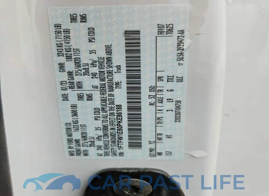 1FTFW1E80PKE86188# 13