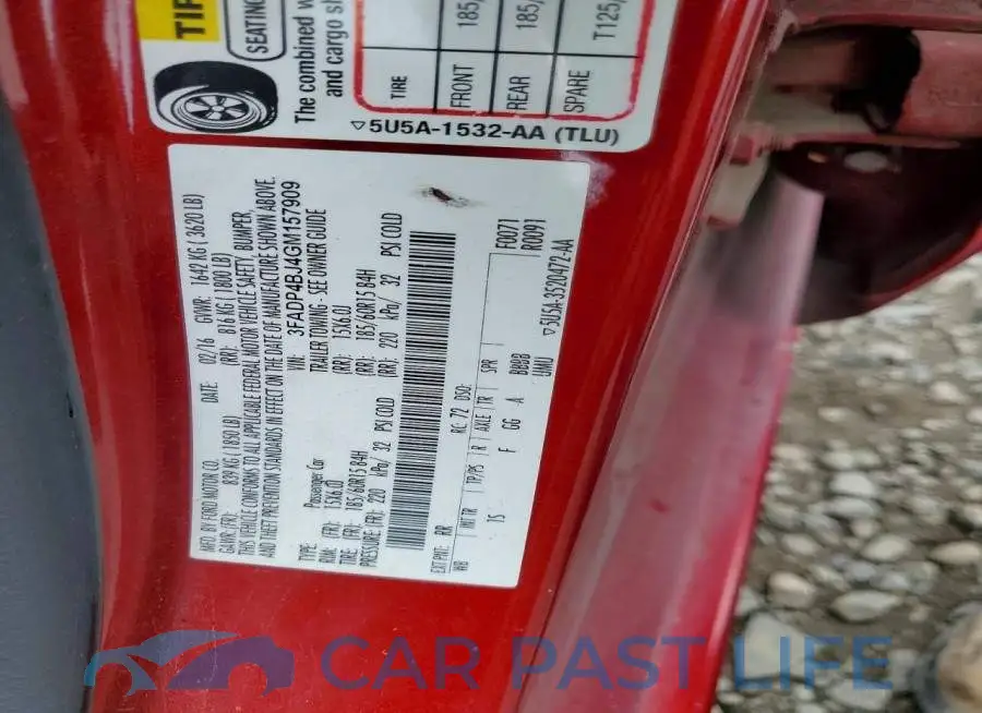 3FADP4BJ4GM157909# 12