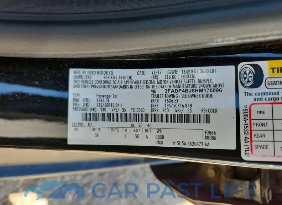3FADP4BJ8HM170096# 12