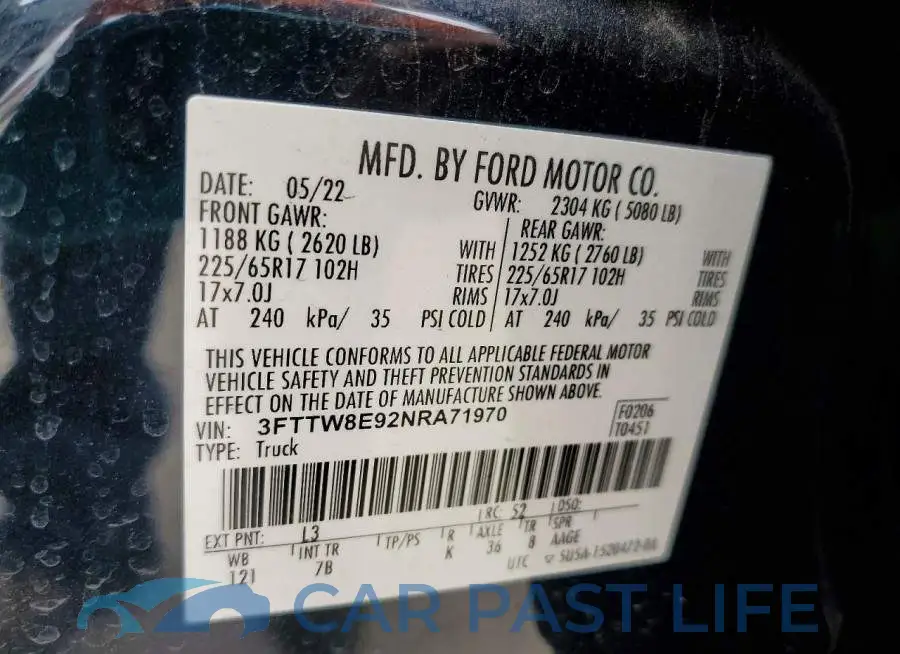 3FTTW8E92NRA71970# 12