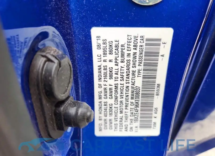 19XZE4F96KE008037# 12