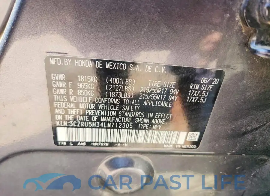 3CZRU5H34LM712305# 14