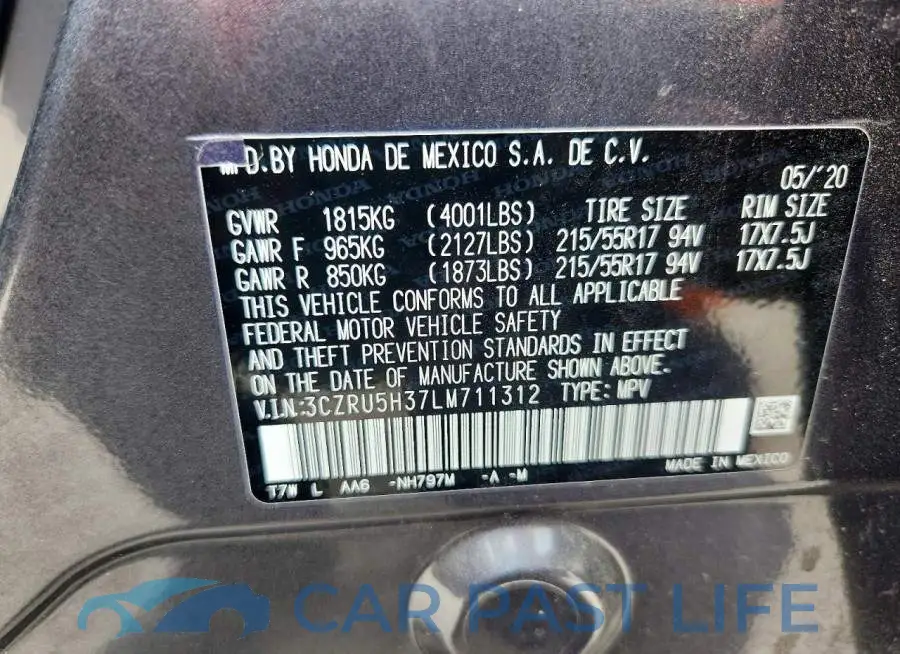 3CZRU5H37LM711312# 13