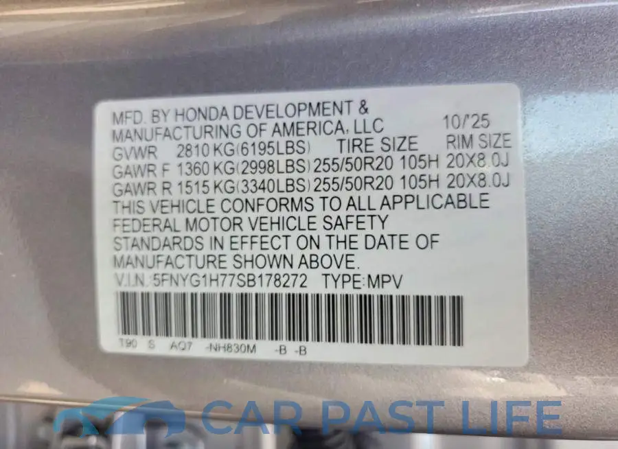 5FNYG1H77SB178272# 13