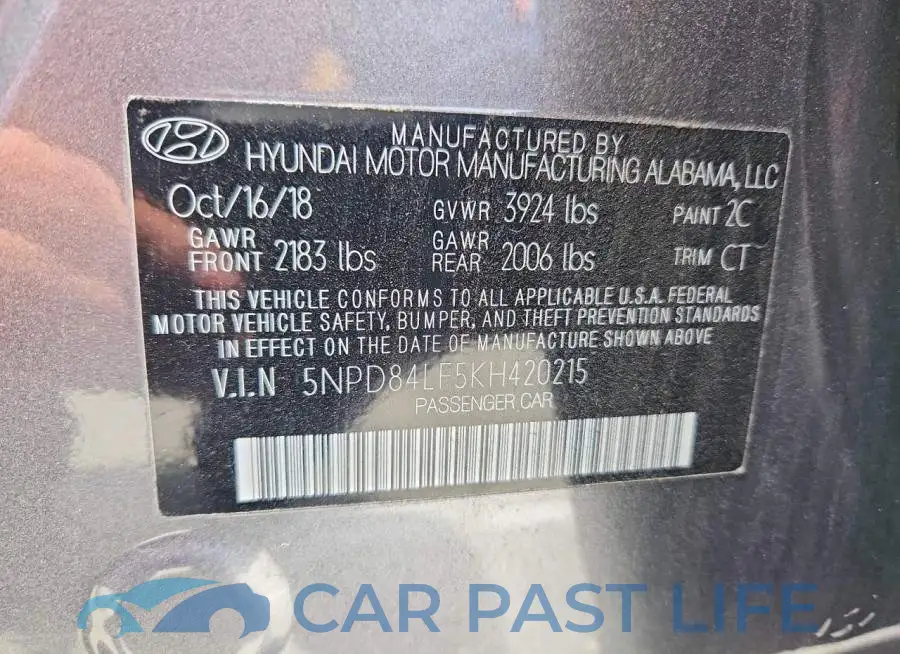 5NPD84LF5KH420215# 12