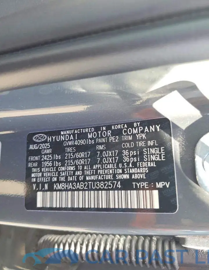 KM8HA3AB2TU382574# 14