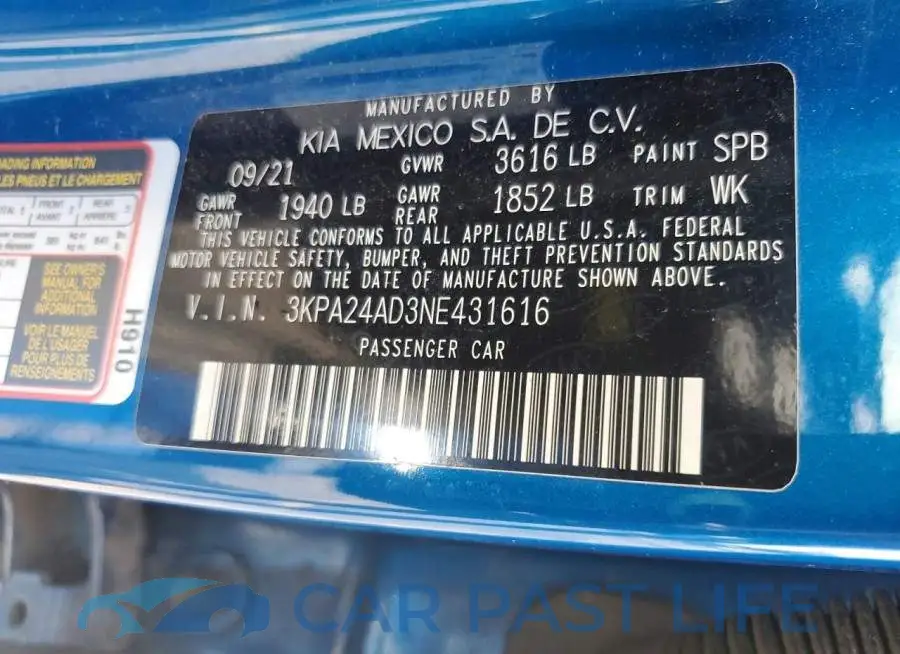 3KPA24AD3NE431616# 13