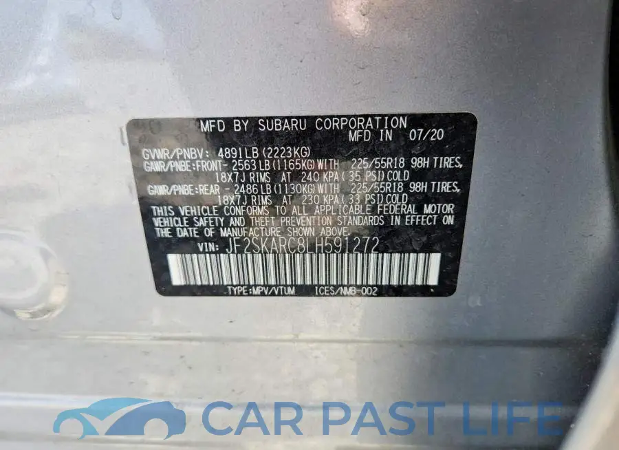 JF2SKARC8LH591272# 13