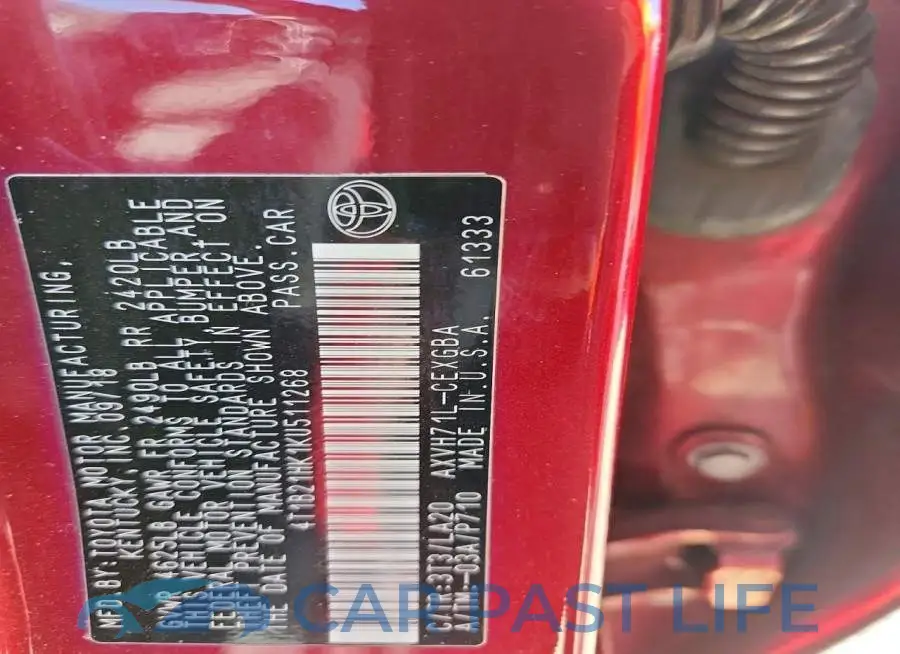 4T1B21HK1KU511268# 12