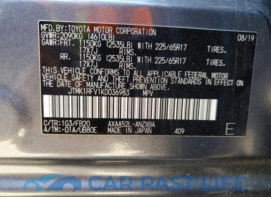 JTMK1RFV1KD036983# 14