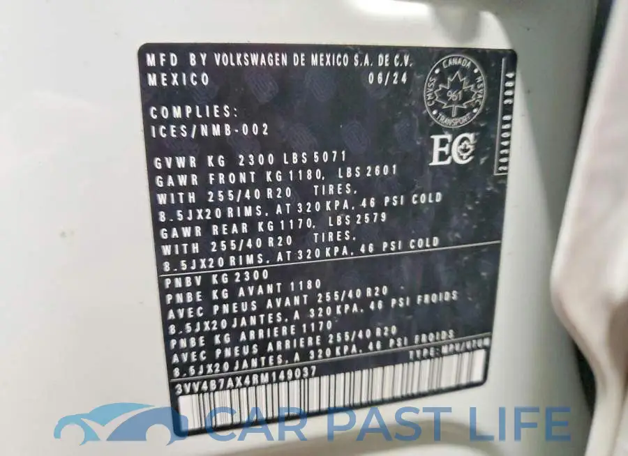 3VV4B7AX4RM149037# 13
